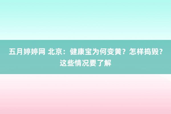 五月婷婷网 北京：健康宝为何变黄？怎样捣毁？这些情况要了解